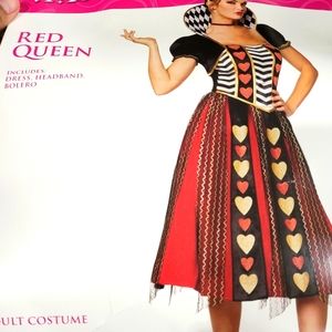 Red queen queen of hearts costume size XL 14-16